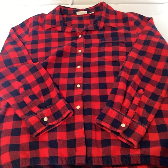 L.L. Bean Women’s Black & Red Flannel Shirt size large - Picture 12 of 12